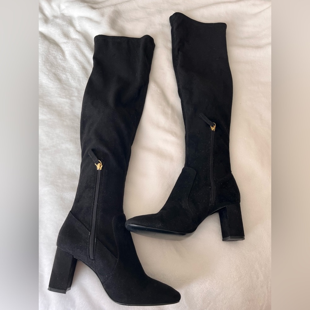 Nine West elastic knee high boots.